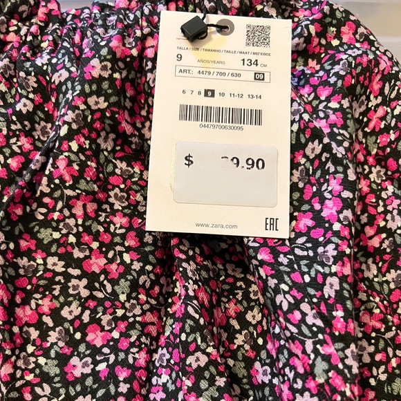 Zara Long Sleve Floral Dress - Picture 3 of 9